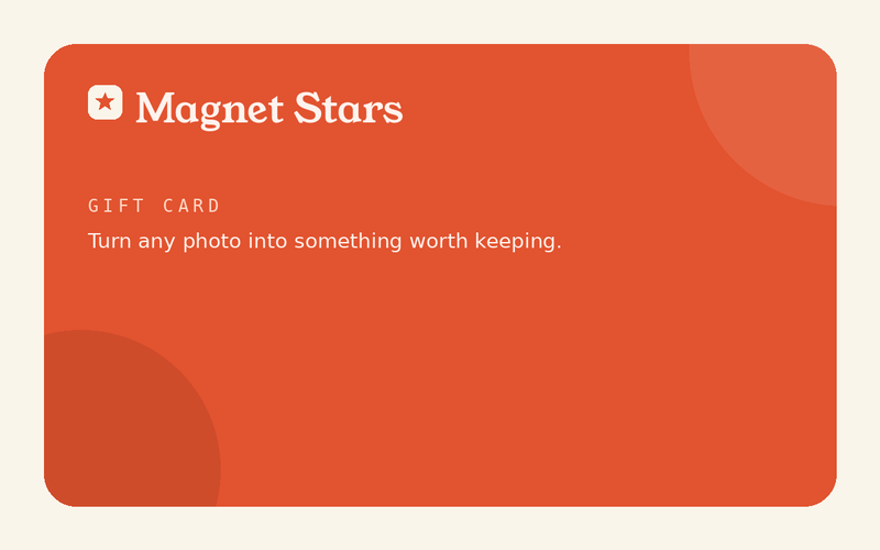 Magnet Stars Gift Card